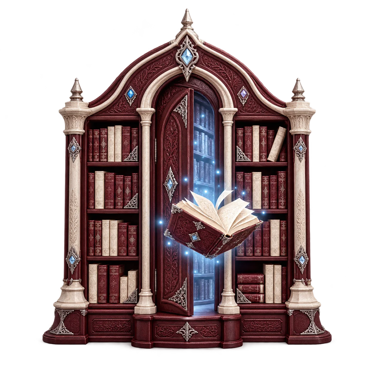 Образовательные комбо Тайная библиотека с открытой дверью и парящей книгой